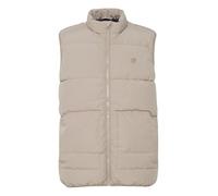 Blend BHOuterwear Herren Weste Steppweste Outdoor-Weste mit Stehkragen Label-Details Reißverschluss Regular fit, Größe:M, Farbe:Crockery (161104)