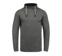 Blend BHPallo Herren Longsleeve Langarmshirt Shirt mit Tube-Neck-Kragen, Größe:M, Farbe:Pewter Mix (70817)