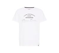 Blend BHPillo Herren T-Shirt Kurzarm Shirt mit Print Rundhals-Ausschnitt Baumwollmischung Regular fit, Größe:S, Farbe:Bright White (110601)