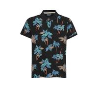 Poloshirt BLEND "BHPolo", Herren, Gr. L, schwarz, Web, 100% Baumwolle, geblümt, regular fit normal, Shirts, Lässiges Poloshirt mit Print (42892639-L) schwarz