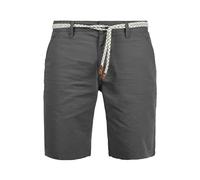 Chinoshorts BLEND "BHRagna", Herren, Gr. L, US-Größen, granite, Web, 100% Baumwolle, unifarben, regular fit kurz, Hosen Chinoshorts, Chino Shorts mit Gürtel (46254226-L) granite