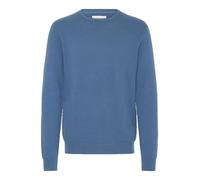 Strickpullover BLEND "BHREDHILL CREW NECK KNIT NOOS", Damen, Gr. L, ensign blau, Feinstrick, 100% Baumwolle, Strukturmuster, Basic, regular fit normal, Rundhals, eingesetzt, Pullover Strickpullover, S