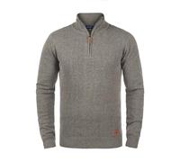 Blend BHRobin Herren Strickpullover Troyer Feinstrick Pullover mit Troyerkragen Rippbündchen Baumwollmischung Regular fit, Größe:XL, Farbe:Zink Mix (70815)