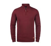 Troyer BLEND "BHRobin", Herren, Gr. M, andorra rot, Feinstrick, 50% Baumwolle, 50% Polyacryl, unifarben, regular fit, ohne Ausschnitt, eingesetzt, Pullover Troyer, Strickpullover mit hochabschließende
