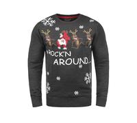 Blend BHRudolph Herren Weihnachtspullover Winter Pullover Strickpullover Weihnachtspulli mit Rundhals-Ausschnitt Regular fit, Größe:M, Farbe:Charcoal/Dance (70822)