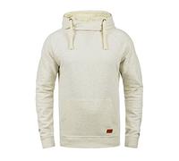 Blend BHSales Herren Kapuzenpullover Hoodie Pullover mit Kapuze Kordelzug Kängurutasche Rippbündchen Label-Details Baumwollmischung Regular fit, Größe:XXL, Farbe:Sand Mix (70810)