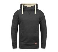 Blend BHSales Herren Kapuzenpullover Pullover Hoodie mit Teddy-Futter Kängurutasche Rippbündchen Baumwollmischung Regular fit, Größe:2XL, Farbe:Charcoal Mix Teddy (75124)