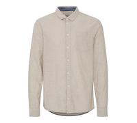 Langarmhemd BLEND "BHShirt", Herren, Gr. XL, US-Größen, crockery, Web, 55% Baumwolle, 45% Leinen, gestreift, regular fit normal, ohne Ausschnitt, 2-Knopf-Manschette, Hemden, Stilvolles Langarmhemd mit