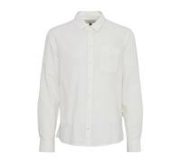 Langarmhemd BLEND "Langarmhemd BHShirt", Herren, Gr. XXL, N-Gr, weiß (snow weiß), Obermaterial: 70% Baumwolle CO. 30% Leinen LI., Hemden (63024561-XXL) snow weiß