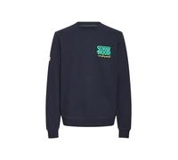 Rundhalspullover BLEND "BHSun", Herren, Gr. L, salute, Sweatware, 100% Baumwolle, bedruckt, Basic, normal normal, Rundhals, Pullover Rundhalspullover, Lässiges Sweatshirt mit Backprint (30655658-L) sa