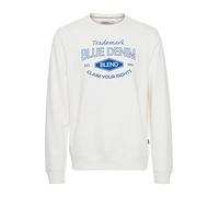 Blend BHSweatshirt 20713265 Herren Sweatshirt Pullover Pulli mit Rundhalsausschnitt aus 100% Baumwolle, Größe:M, Farbe:Snow White (110602)