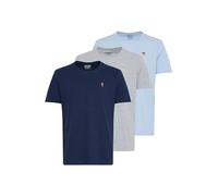 Blend BHTee Herren 3-Pack T-Shirts Shirts Kurzarm mit Print Rundhals Regular fit, Größe:XL, Farbe:DressBluesCashmereStoneMix (204237)