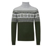Blend BHTjesse Herren Rollkragenpullover Pullover mit Rollkragen Norwegermuster Rippbündchen Regular fit, Größe:2XL, Farbe:Deep Depths (190413)