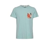 Blend BHTrop Herren T-Shirt Kurzarm Shirt Basic Print mit Rundhalsausschnitt, Größe:S, Farbe:Canal Blue (144810)