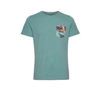 Blend BHTrop Herren T-Shirt Kurzarm Shirt Basic Print mit Rundhalsausschnitt, Größe:XL, Farbe:Mineral Blue (164712)