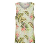 Blend BHTros Herren Tank Top mit Print Rundhals-Ausschnitt All-Over-Print hochwertige Baumwoll-Qualität, Größe:L, Farbe:Sea Foam (146007)