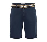 Blend Bruno Herren Chino Shorts Bermuda Kurze Hose Mit Gürtel Regular Fit, Größe:XXL, Farbe:Navy (70230)