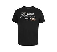 Blend BT Doppler Shirt Herren Big & Tall mit Print T-Shirt mit Aufdruck Große Größen bis 6XL aus 100% Baumwolle, Größe:6XL, Farbe:Black (194007)