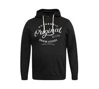 Blend BT Tobias Hoodie Herren Big & Tall Kapuzenpullover Vintage Pullover mit Kapuze Große Größen bis 6XL, Größe:4XL, Farbe:Black (194007)