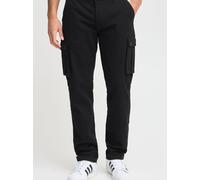 Cargohose BLEND "BHMBHKALLEN", Herren, Gr. 31, Länge 32, schwarz, Web, 99% Baumwolle, 1% Elasthan, unifarben, Basic, normal lang, Hosen, Moderne Cargohose mit Taschen (54603157-31) schwarz
