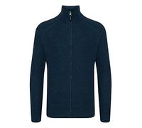 Strickjacke BLEND "BHCarmelo", Herren, Gr. XXL, marineblaus, Grobstrick, 100% Polyacryl, meliert, regular fit normal, ohne Ausschnitt, Raglanärmel Rippbündchen, Strickjacken Strickjacke, Strickjacke m