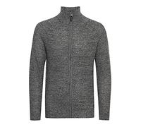 Strickjacke BLEND "BHCarmelo", Herren, Gr. M, charcoal mix, Grobstrick, 100% Polyacryl, meliert, regular fit normal, ohne Ausschnitt, Raglanärmel Rippbündchen, Strickjacken Strickjacke, Strickjacke mi