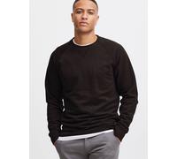 Longpullover BLEND "BHAlex", Herren, Gr. M, schwarz, Sweatware, 60% Baumwolle, 40% Polyester, unifarben, regular fit, Rundhals, eingesetzt, Pullover Longpullover, Sweatpullover mit Raglanärmeln und el