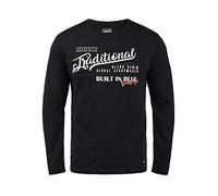 Blend Dopper Herren Longsleeve Langarmshirt Shirt Mit Print, Größe:M, Farbe:Black (70155)