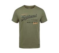 Blend Doppler Herren T-Shirt Kurzarm Shirt Mit Print Und Rundhalsausschnitt Aus 100% Baumwolle, Größe:S, Farbe:Dusty Olive Green (77203)