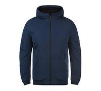 Winterjacke BLEND "BHEleon", Herren, Gr. L, blau (marineblaus), 100% Polyester, unifarben, regular fit normal, ohne Ausschnitt, weit elastischer Bund, Jacken, Modische Herren Winterjacke mit Kapuze (4