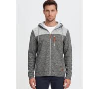 Cardigan BLEND "BHPinheiro", Herren, Gr. M, schwarz, Fleece, 100% Polyester, unifarben, regular fit normal, ohne Ausschnitt, weit elastischer Bund, Strickjacken, Fleecejacke mit Kapuze und Eingrifftas