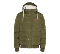 Blend Frederico Herren Winter Jacke Steppjacke Winterjacke gefüttert mit Kapuze und Teddy-Futter, Größe:S, Farbe:Ivy Green (77086)