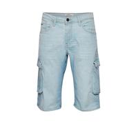 Blend He BHDenim Herren Cargoshorts Shorts Kurze Hose mit Eingrifftaschen Baumwollmischung Gürtelschlaufen Cargotaschen leicht ealstisch Regular fit, Größe:M, Farbe:Denim Light Blue (200290)