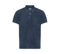 Poloshirt BLEND "BHPolo", Herren, Gr. L, marineblaus, Web, 100% Baumwolle, unifarben, regular fit normal, V-Ausschnitt, Shirts, Lässiges Poloshirt mit Brusttasche (15791340-L) marineblaus