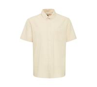 Blend He BHShirt Herren Kurzarmhemd Hemd Herrenhemd Button-Down-Kragen 70% Baumwolle, 30% Leinen Regular fit, Größe:L, Farbe:Oyster Gray (141107)