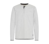 Blend He BHTee Herren Longsleeve Langarmshirt Shirt Basic Baumwollmischung Knopfleiste V-Ausschnitt Regular fit, Größe:L, Farbe:Stone Mix (200274)