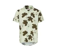Kurzarmhemd BLEND "BHShirt", Herren, Gr. XL, US-Größen, forest night, 100% Viskose, geblümt, regular fit normal, ohne Ausschnitt, abgesteppt, Hemden, Lässiges florales Kurzarmhemd (18584007-XL) forest