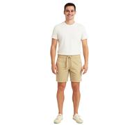 BLEND Herren Baumwoll-Shorts kurze Bermuda mit Krempelsaum und Gummibund 20716624 161104 Beige XXL