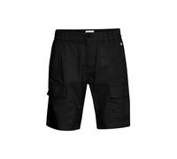 Blend Herren Cargoshorts aus Leinenmix Shorts Kurze Hose mit Eingrifftaschen Gürtelschlaufen Regular fit, Größe:XL, Farbe:Black (194007)