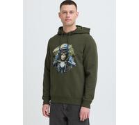 Kapuzenpullover BLEND "BHRona Animal print", Herren, Gr. S, forest night, Sweatware, 55% Polyester, 45% Baumwolle, unifarben, normal normal, ohne Ausschnitt, Pullover Kapuzenpullover, Hoodie mit Anima