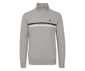 Blend Jannes Troyer Herren Sweatshirt Pullover Sweater mit Stehkragen aus 100% Baumwolle, Größe:L, Farbe:Stone Mix (200274)