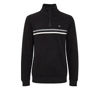 Troyer BLEND "BHJannes", Herren, Gr. M, schwarz, Feinstrick, 100% Baumwolle, gestreift, regular fit normal, ohne Ausschnitt, eng, Pullover Troyer, Feinstrick Troyer mit Reißverschluss (49655453-M) sch