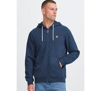 Kapuzensweatjacke BLEND "Kapuzenfleecejacke BHPoelle", Herren, Gr. L, blau (marineblaus melange), Obermaterial: 60% Baumwolle CO. 40% Polyester PES., Sweatjacken (16942527-L) marineblaus melange