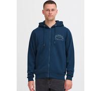 Kapuzenpullover BLEND "BHSunic", Herren, Gr. S, marineblaus, Sweatware, 80% Polyester, 20% Baumwolle, bedruckt, normal normal, hoch geschlossener Ausschnitt, Pullover, Schicke Kapuzenfleecejacke mit P
