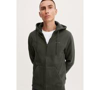 Sweatjacke mit Label-Detail Modell 'Downton' XL men Dunkelgruen