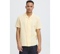 BLEND Kurzarmhemd Herren Baumwolle beige, L