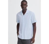 BLEND Kurzarmhemd Herren Baumwolle blau, L