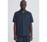 BLEND Kurzarmhemd Herren Baumwolle blau, M