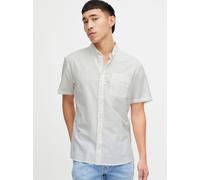 Kurzarmhemd BLEND "Kurzarmhemd BHShirt", Herren, Gr. XL, N-Gr, weiß (snow weiß), Obermaterial: 70% Baumwolle CO. 30% Leinen LI., Hemden (81060415-XL) snow weiß