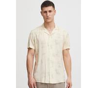 Kurzarmhemd BLEND "BHShirt", Herren, Gr. XL, US-Größen, lemon icing, 100% Viskose, gemustert, regular fit normal, V-Ausschnitt, eingesetzt, Hemden, Stilvolles Hemd mit kurzen Ärmeln (76368528-XL) lemo